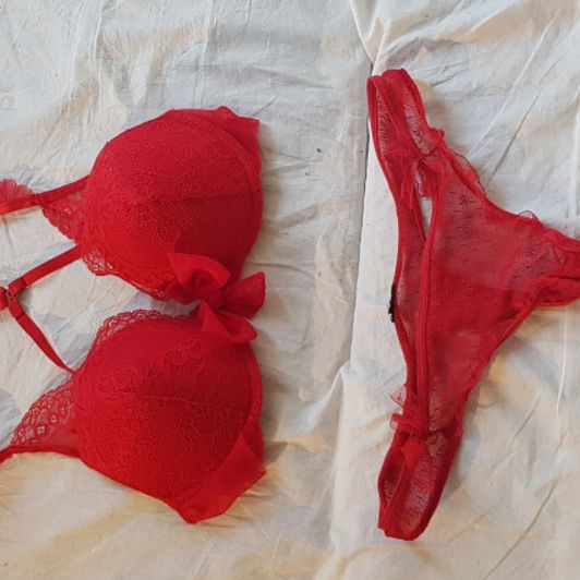Sexy red lingerie