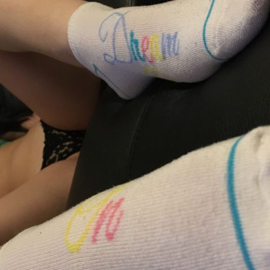 Short white socks