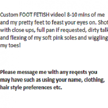 Custom Foot Fetish Video