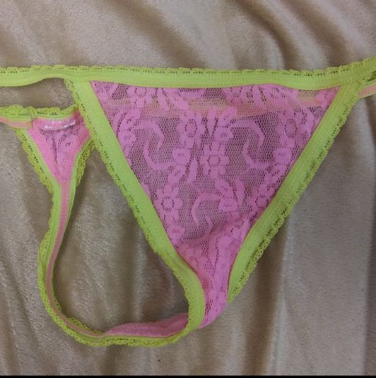 Used Pink Lace Panties