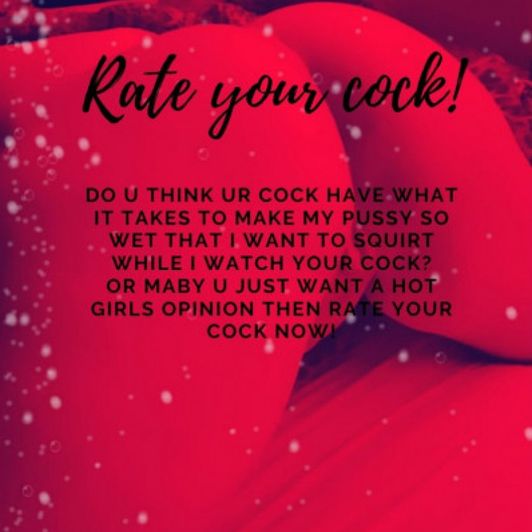 Rate your cock video while squirting!