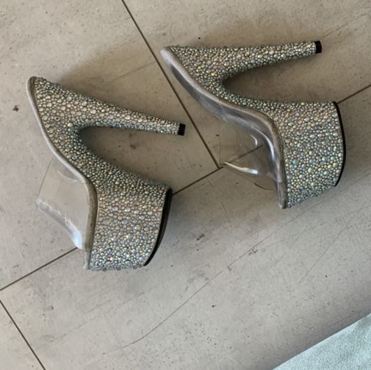 Sparkley platform high heels