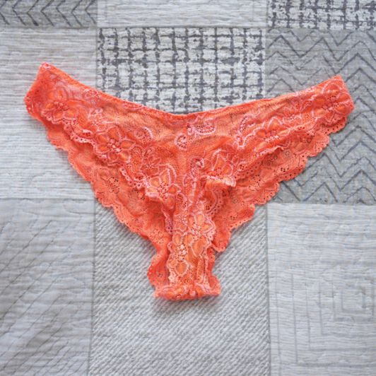 Orange lace panties