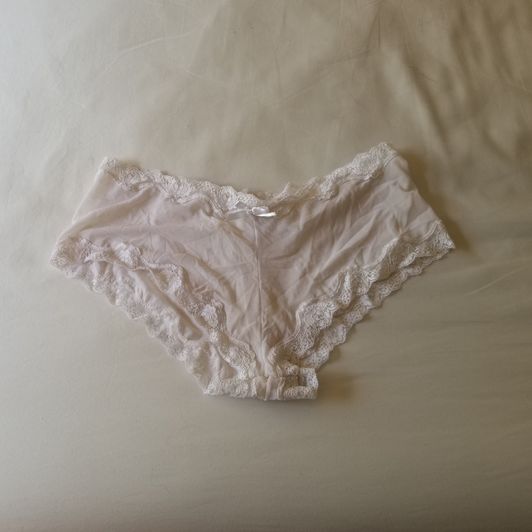 White sheer lace panties