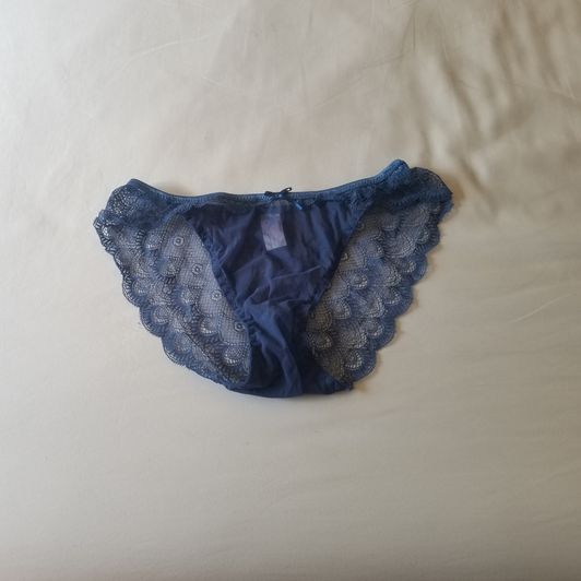 Navy blue lace booty panties
