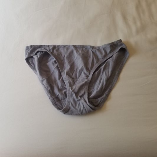 Gray cotton panties