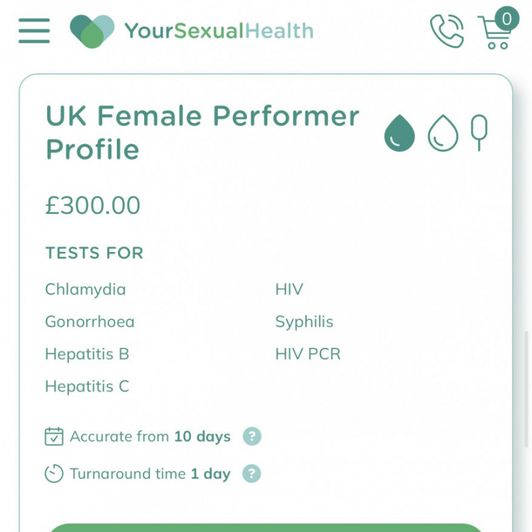 Your sexual health UK performer cert
