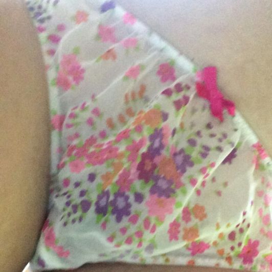 White panties with floral design