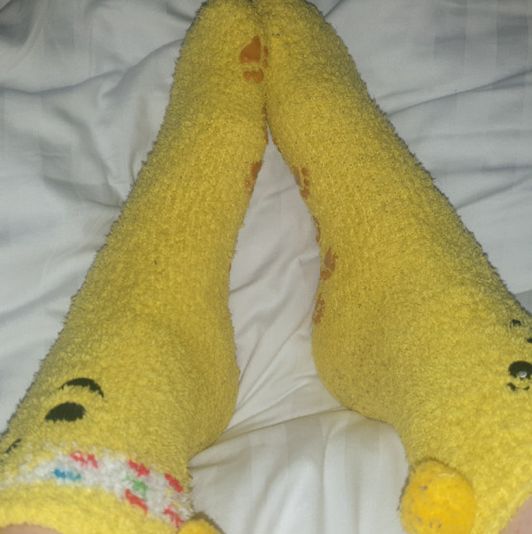 Pudsey Yellow Fluffy Socks 24hr Wear