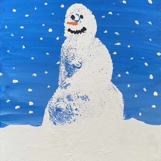 Titty Snowman Painting