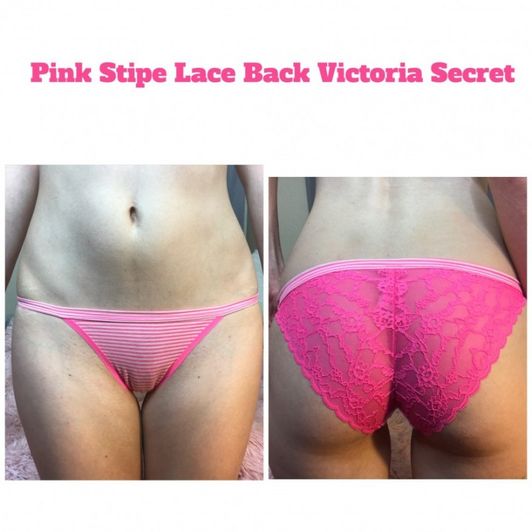 Striped Victoria Secret Lace  Panties