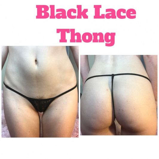Black Lace Thong