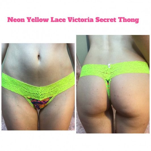 neon victoria secret thong panties