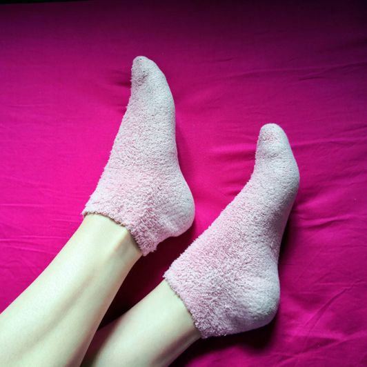 Pink Fluffy Short Socks