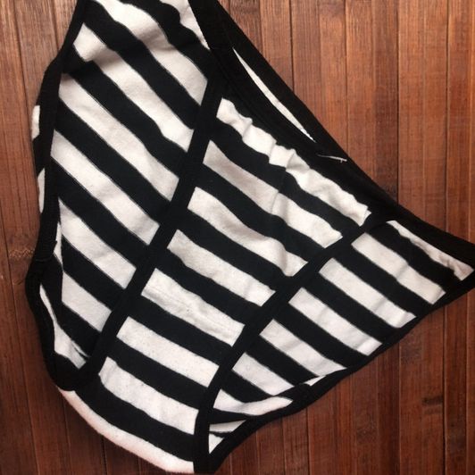 Black and white stripe panty