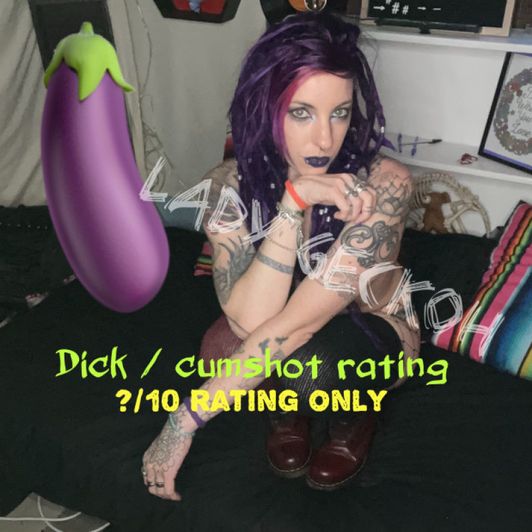 Rating only dick and cumshot