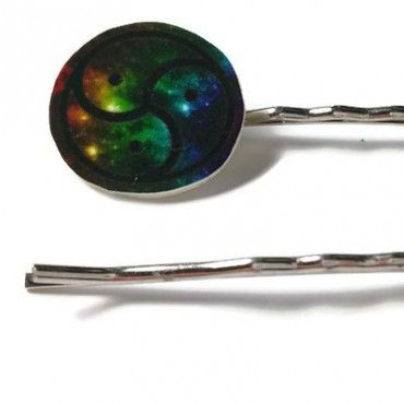 Set of two BDSM Rainbow Symbol Hair Clip