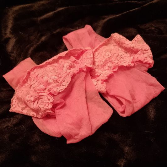 Light Pink Nylons Stockings Hold Ups