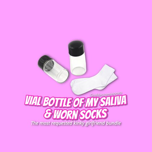 Vial Bottle Of My Saliva And Worns Socks