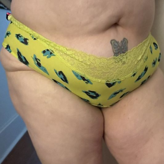 Moms Neon cotton and lace panties