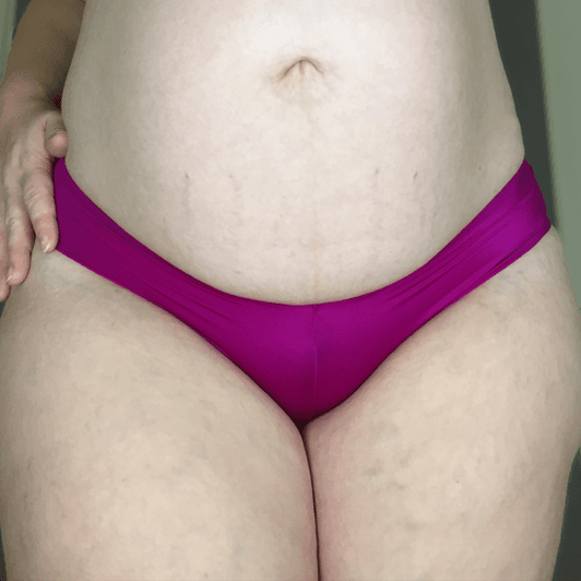 Pregnant Panties: Tiny Purple Tanga