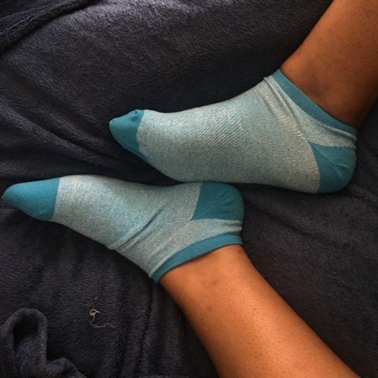 Light Blue Used Socks