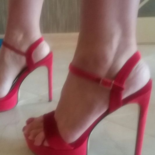 red sandals