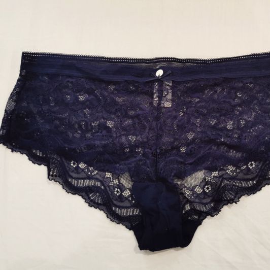 Navy Blue Lacey Knickers Panties