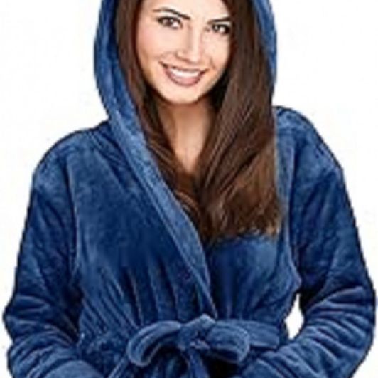 Blue bath robe