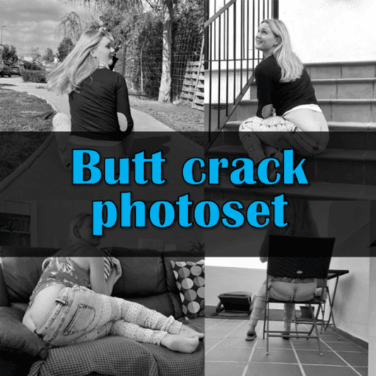 Butt crack photoset blue jeans