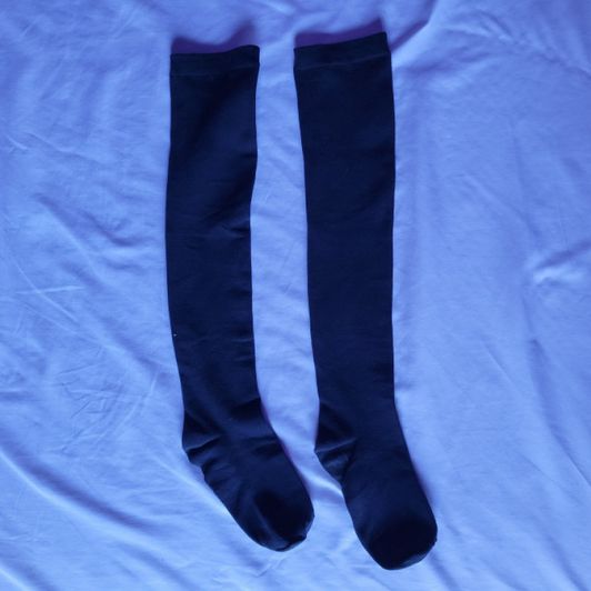 Black Thigh High Socks