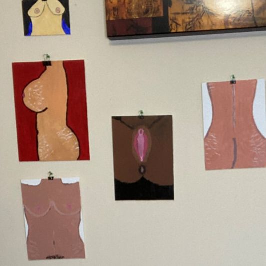 Erotic paintings on canvas
