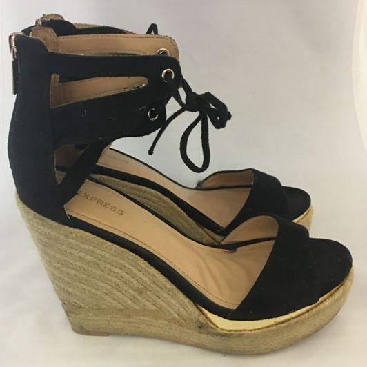 Black Wedge heels