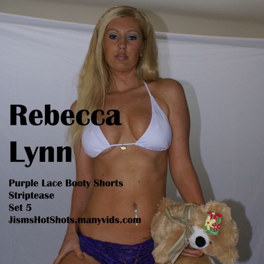 Rebecca Lynn Set5E Purple Lace Booty Sho