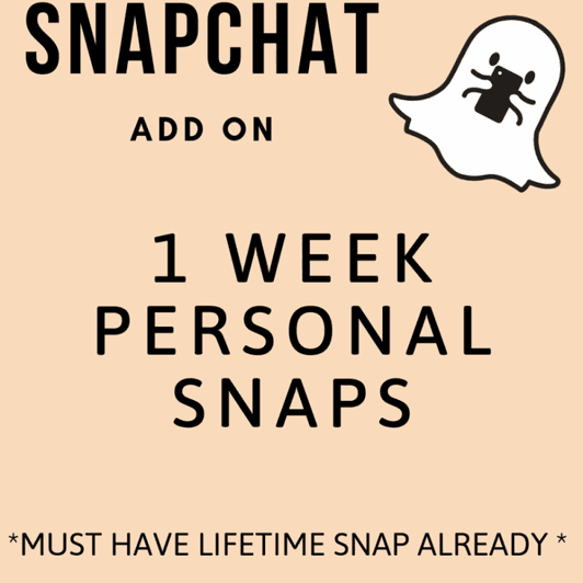 Snapchat 1 Week Personal Photos