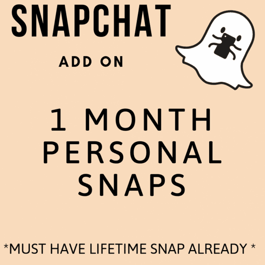 Snapchat 1 Month Personal Photos