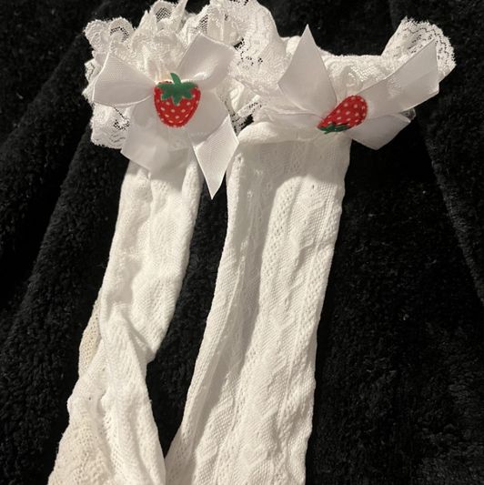 Worn Strawberry Socks