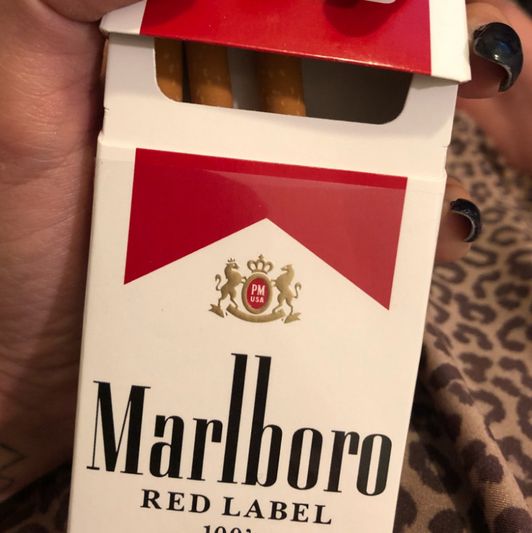Smoked pack of cigs
