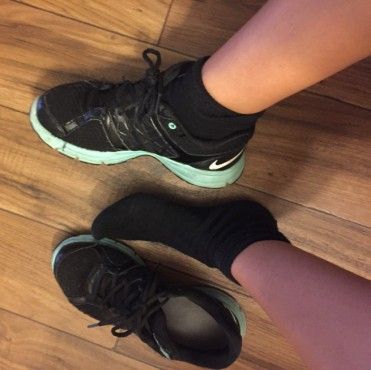 Worn Smelly Black Gym Socks