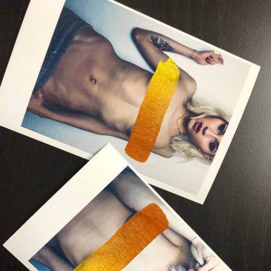 2 Topless Polaroid Prints