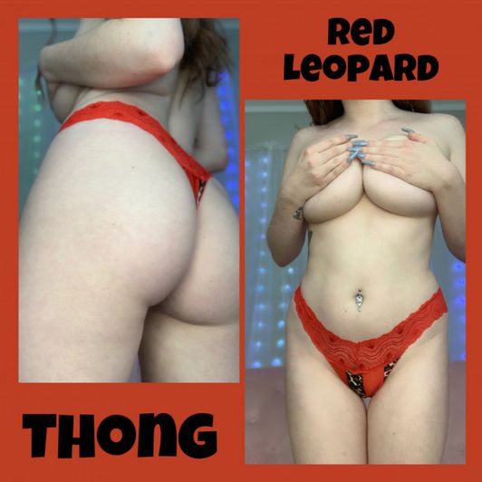 Red Leopard Dirty Thong