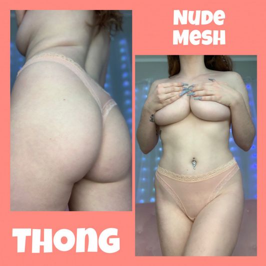Nude Mesh Worn Thong