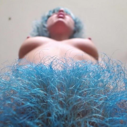blue pubic hair
