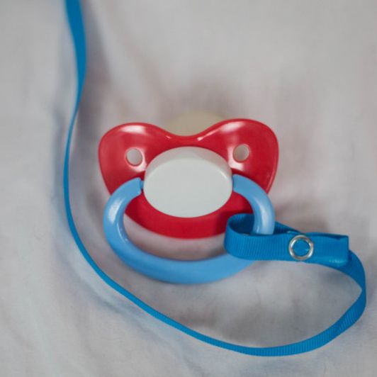 ABDL pacifier with ribbon leash