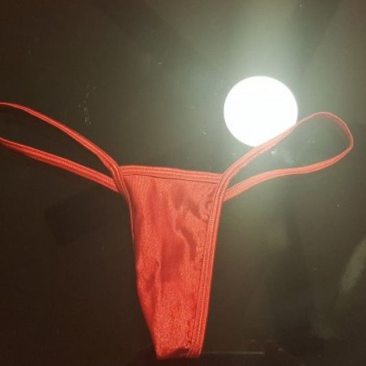 red micro thong