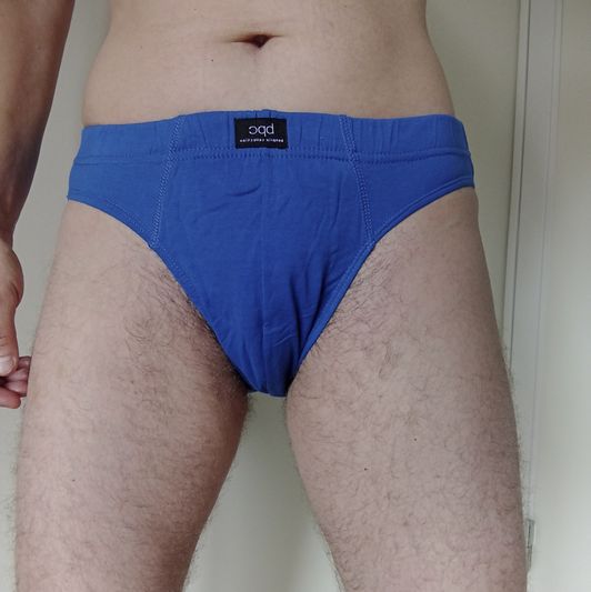 Dirty briefs worn on my hairy FTM pussy