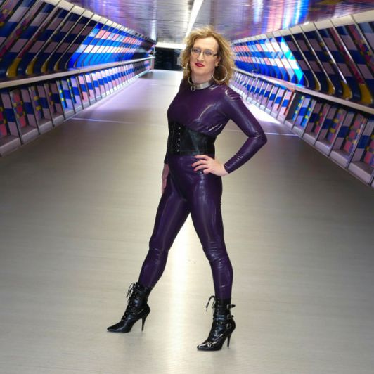 Latex Photoshoot in the Space Tunnel