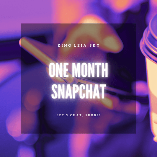ONE MONTH SNAP