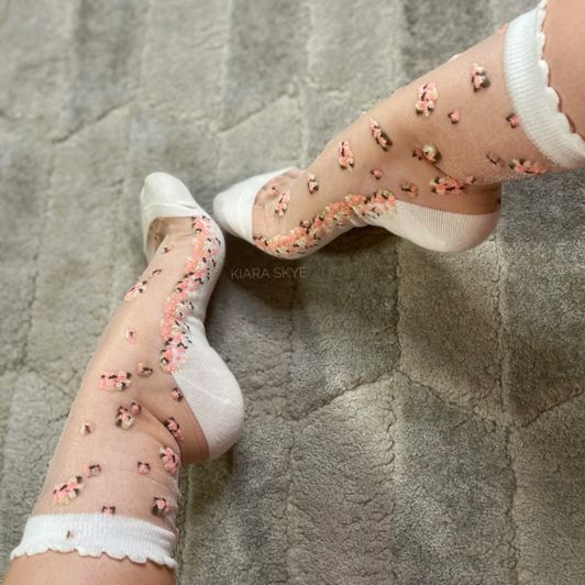 Nylon Socks with White Cotton Sole