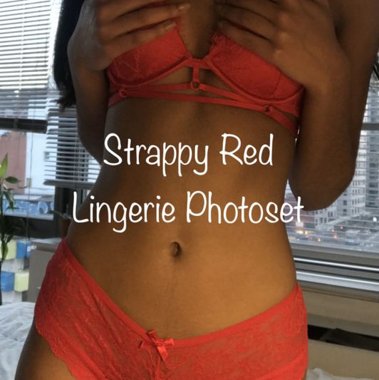 Strappy Red Lingerie Photoset